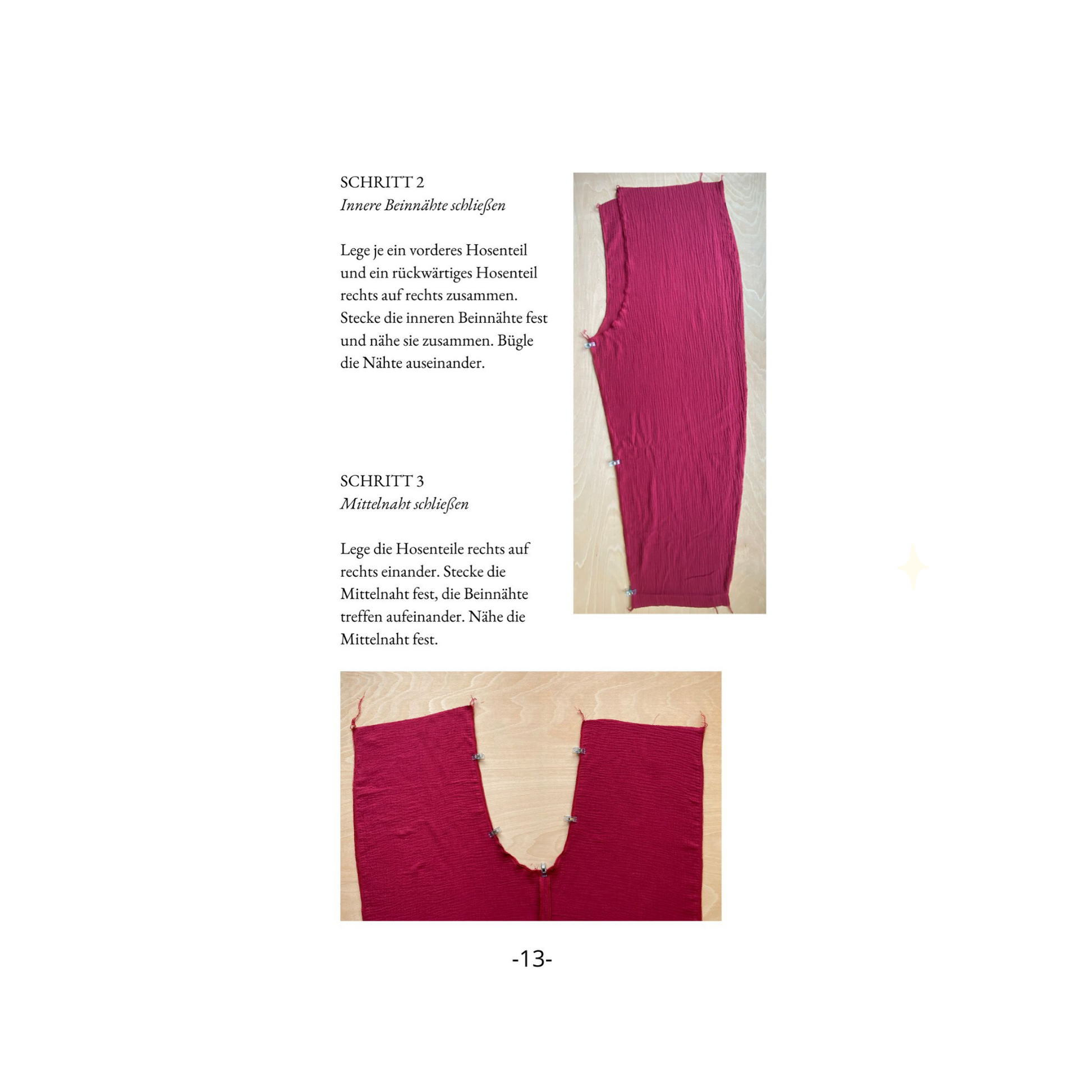 Damenhose "ELLA" 36-46 - PDF Schnittmuster inkl. Nähanleitung