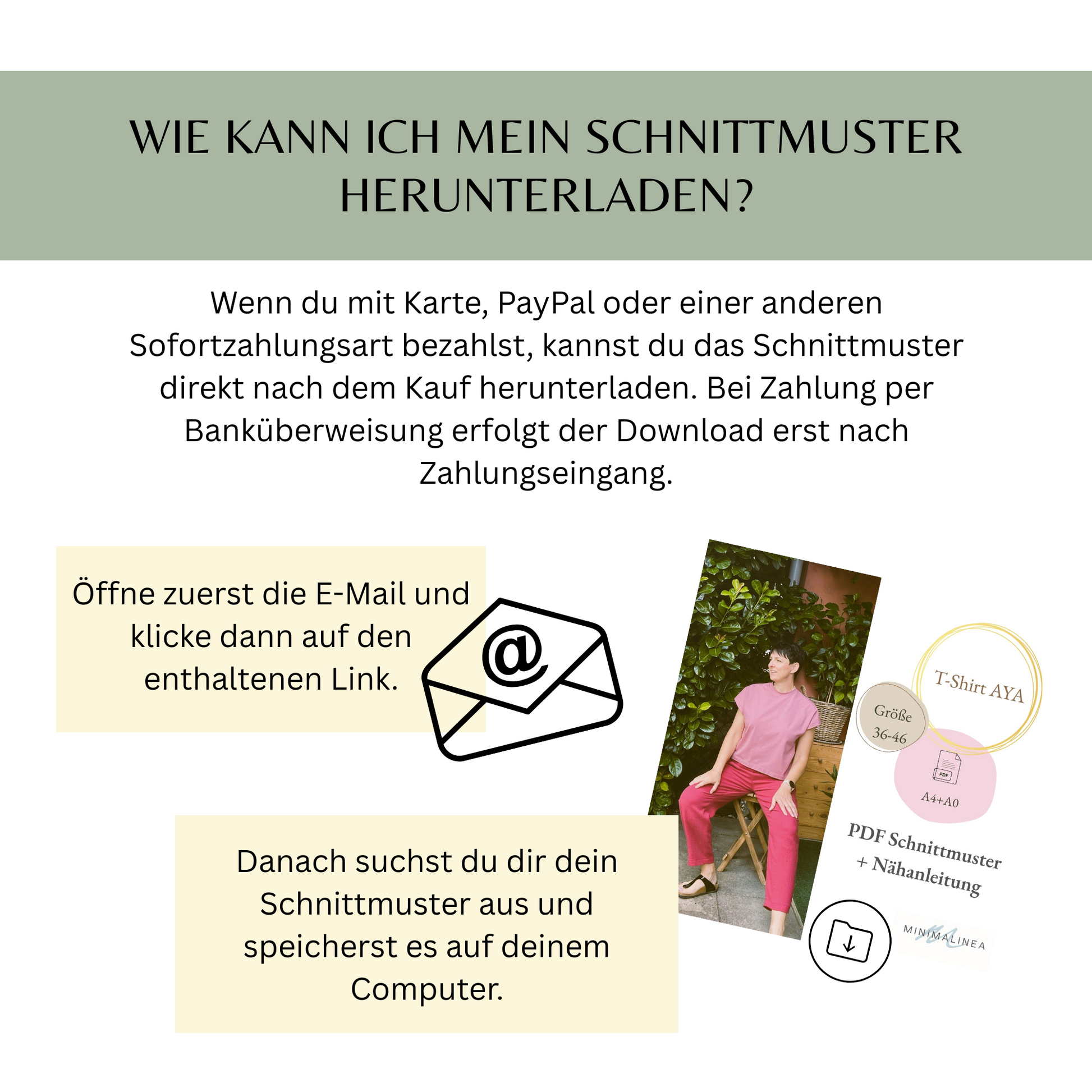 Damenhose "ELLA" 36-46 - PDF Schnittmuster inkl. Nähanleitung