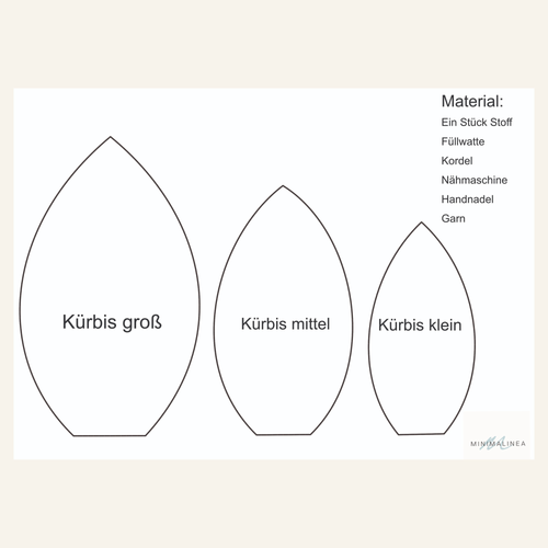 Kürbis aus Stoff - Schnittmuster inkl. Video-Nähanleitung
