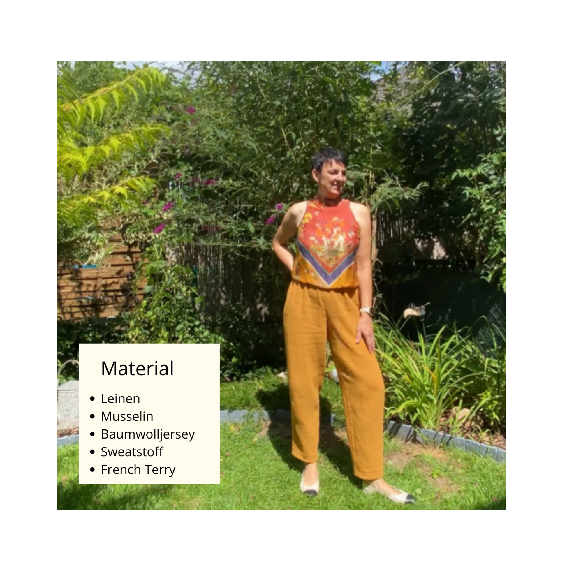 Damenhose "ELLA" 36-46 - PDF Schnittmuster inkl. Nähanleitung